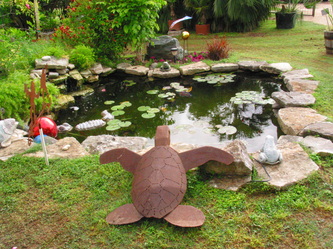 Backyard Water Pond Feature
